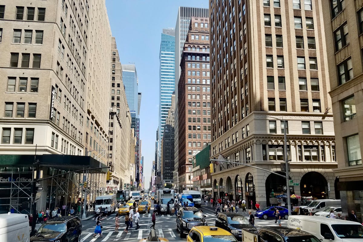 Traffic on Street in Manhattan